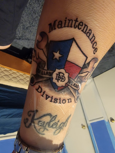 Explore mens space tattoo ideas, creative tattoo ideas in Dallas, available at Refined Ink Tattoo Studio