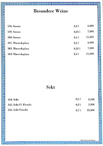 TAVERNA SANTORINI à Hamburg menu