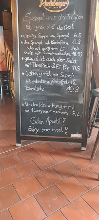 Menu / carte de Um's Luch à Kremmen