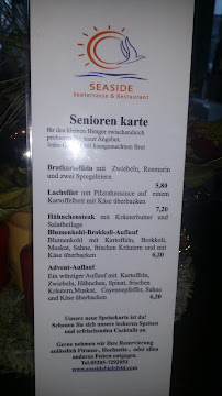 Seaside Restaurant Seeterrasse à Bielefeld menu