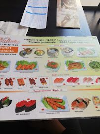 Carte du Restaurant Japonais Sushi Sashimi Grillades à Bourg-la-Reine
