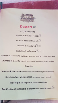 Restaurant spécialisé dans la cuisine de Lombardie Trattoria Burlagiò à Rozzano - menu / carte