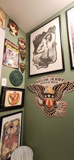 Explore leg tattoo idea for men, creative tattoo ideas in Medina, available at Scapegoat Tattoos