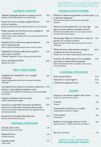 Menu du UP à Marinella