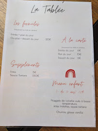 Restaurant La Tablée à Peuplingues - menu / carte