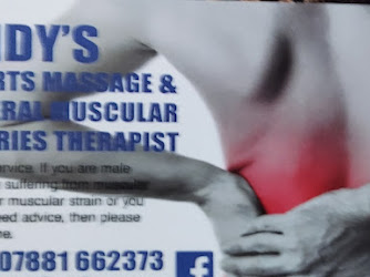 Andy's sports massage and general muscular injuries therapist