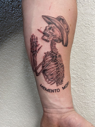 Explore male back tattoo ideas, creative tattoo ideas in Sisters, available at Eastwood Tattoos