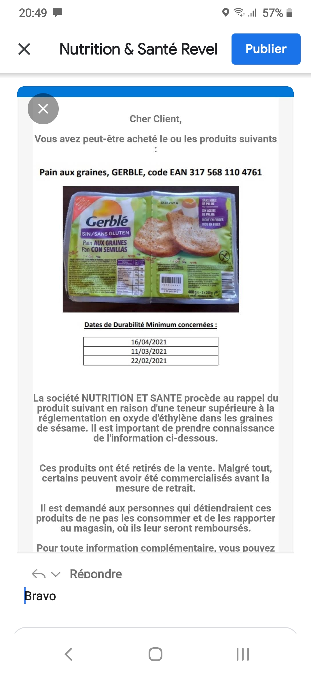 Photo n° 1 de l'avis de Alexandre.i fait le 02/12/2020 à 19:50