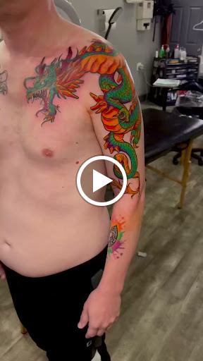 Explore cover up tattoo ideas leg, creative tattoo ideas in Atlanta, available at Iron Palm Tattoos & Body Piercing Atlanta