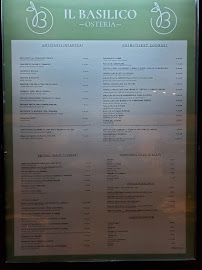 Menu / carte de Osteria Il Basilico à Florence