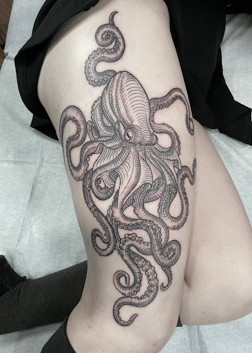 Explore cigarette tattoo ideas, creative tattoo ideas in Thousand Oaks, available at Dire Wolf Tattoo and Fine Art