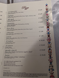 Carte du Ristorante Mamma Rosa à Partinico