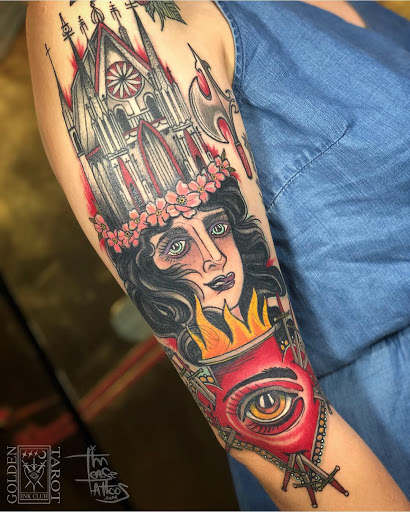 Explore shoe tattoo ideas, creative tattoo ideas in Winter Park, available at Tim Lease Custom Tattoos