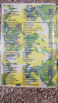 Menu du Pizzeria Trattoria Bar O Sole Mio à La Spezia