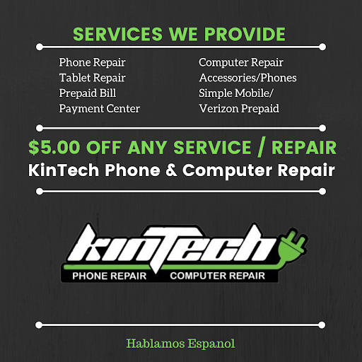 Electronics Repair Shop «Kintech Phone Repair / Cyber Lounge / Computer Support», reviews and photos, 17452 Northwest Fwy, Houston, TX 77040, USA