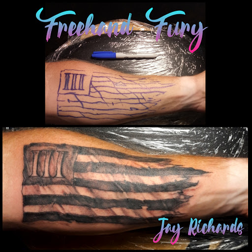 Explore star tattoo ideas, creative tattoo ideas in Roanoke, available at RailYard INK