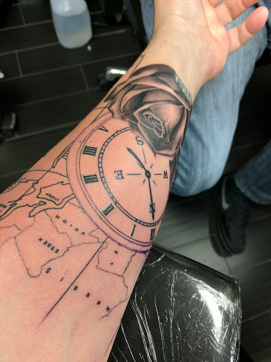 Explore titanic tattoo ideas, creative tattoo ideas in Edison, available at Rorschach Gallery