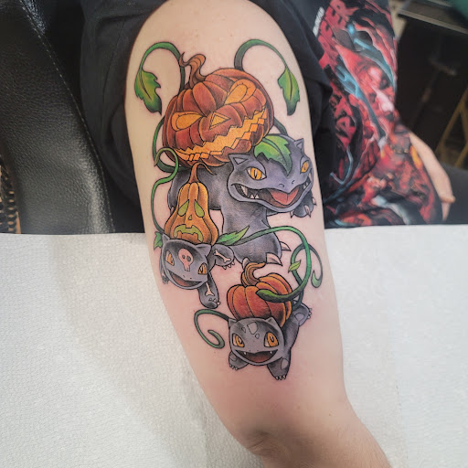 Explore st christopher tattoo ideas, creative tattoo ideas in Calimesa, available at County Line Tattoo