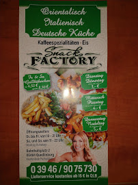 Snack Factory à Quedlinburg menu