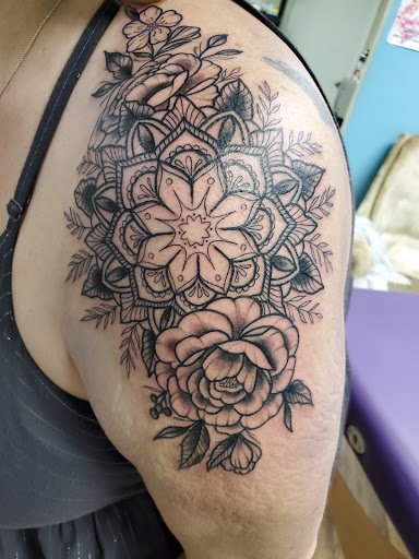 Explore tattoo words ideas for men, creative tattoo ideas in Richmond, available at Wildwood Flower Tattoo