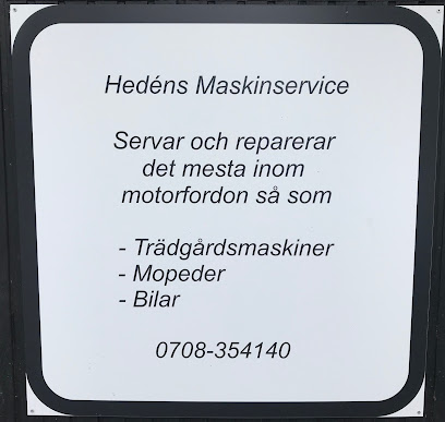 Hedéns Maskinservice -Nås dygnet runt via sms. Nu även försäljning av AL-KO.