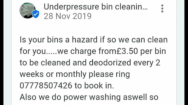 Underpressure Wheelie Bin Cleaning and Pressure Washing Services - House cleaning service