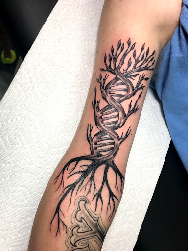 Explore optical illusion tattoo ideas, creative tattoo ideas in Kearney, available at Bread N Butter Tattoo