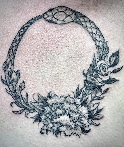 Explore donut tattoo ideas, creative tattoo ideas in Georgetown, available at Iron Rite Tattoo South