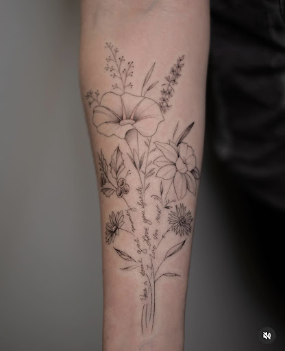 Explore early miscarriage tattoo ideas, creative tattoo ideas in Garland, available at Infamous Art Studio