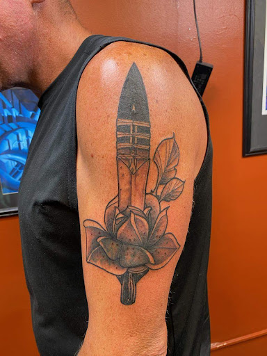 Explore house tattoo ideas, creative tattoo ideas in Roanoke, available at Asylum Studios