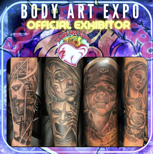 Explore tattoo ideas for female thigh, creative tattoo ideas in San Marcos, available at FROSTY TATTOO STUDIO