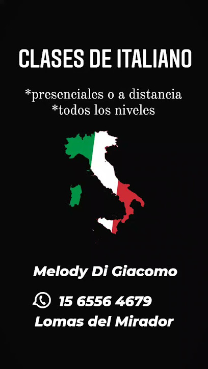 Clases y cursos de Italiano. Traducciones - Melody Di Giacomo