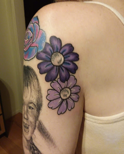 Explore sunshine tattoos ideas, creative tattoo ideas in Redding, available at Caddy Daddys