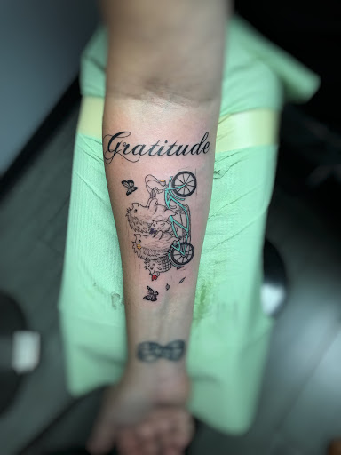 Explore haunted mansion tattoo ideas, creative tattoo ideas in Carmel, available at Phong Tattoo