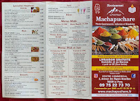 Restaurant Indien et népalais Machapuchare à Le Pecq menu