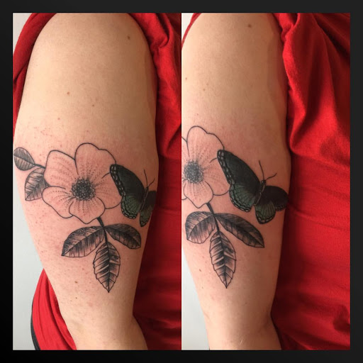 Explore butterfly tattoo idea, creative tattoo ideas in Mount Juliet, available at Division Street Tattoo Company