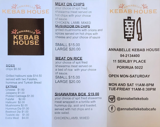 Reviews of Annabelle Kebab House in Porirua - Restaurant