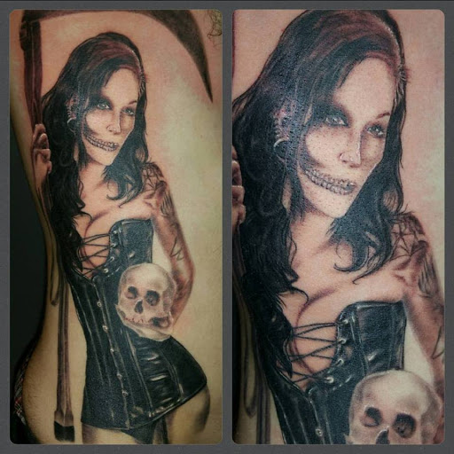 Explore rose name tattoo ideas, creative tattoo ideas in Schuylkill Haven, available at Hard Knock Ink