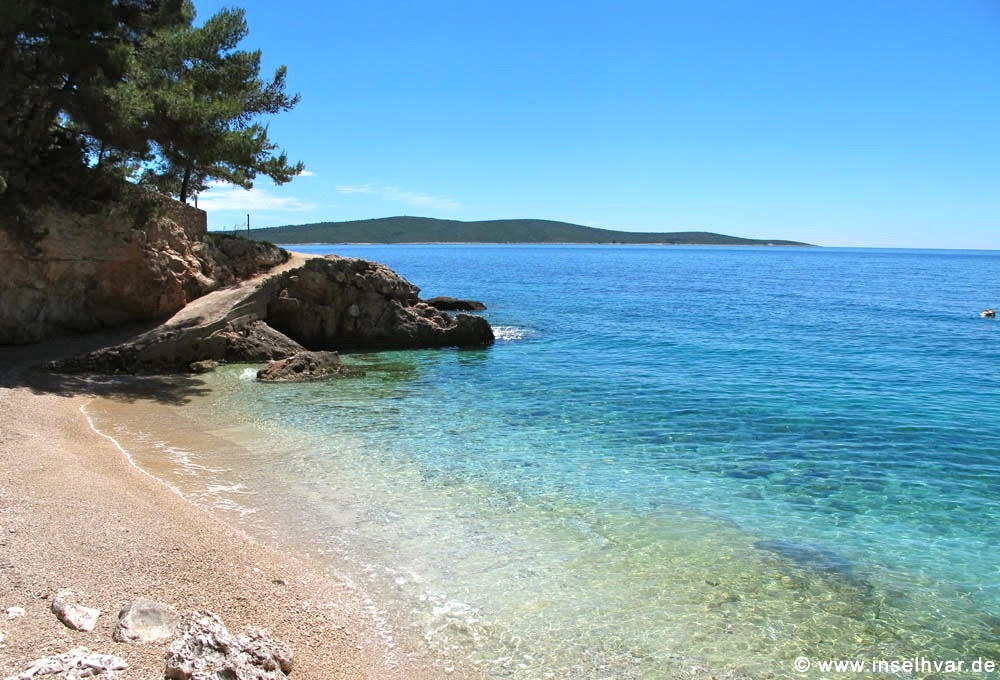Foto van Petarcica beach met turquoise puur water oppervlakte