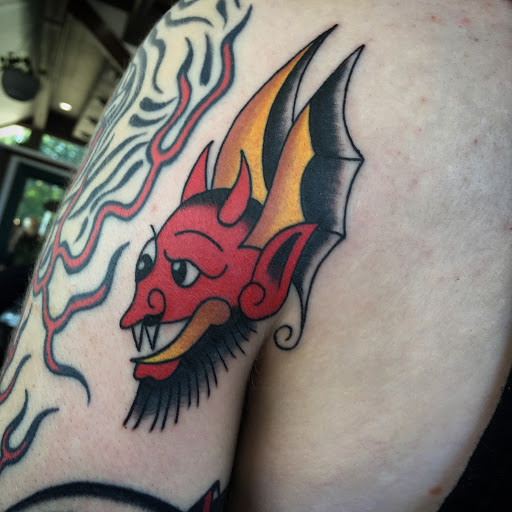 Explore black and white tattoo ideas, creative tattoo ideas in Tallmadge, available at Killjoy tattoo