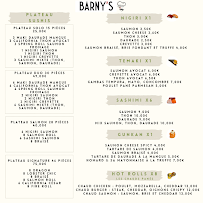 Menu / carte de Barny's à Ghisonaccia