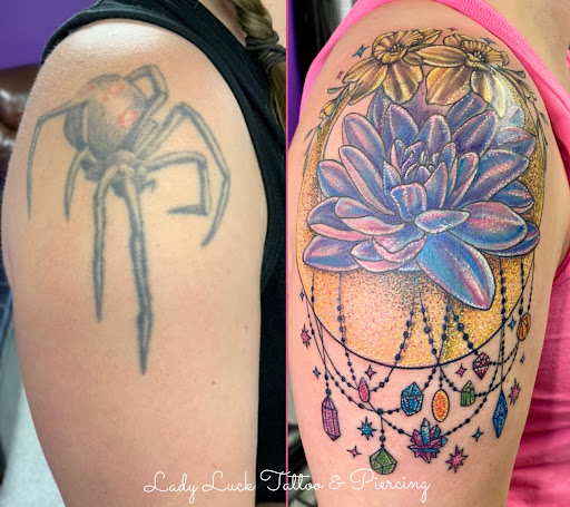 Explore angel numbers tattoo ideas, creative tattoo ideas in Goshen, available at Lady Luck Studio