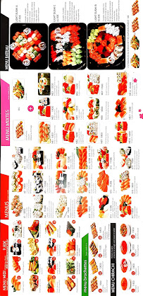 Menu du Light Sushi à Paris