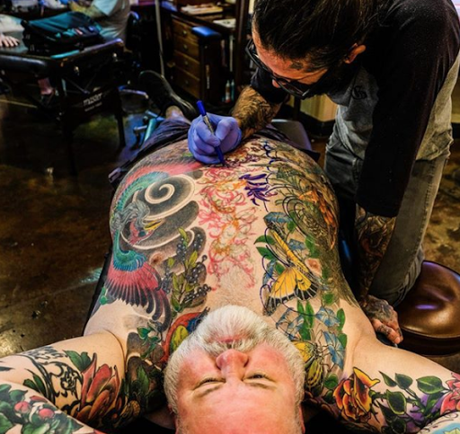 Explore male leg tattoo ideas, creative tattoo ideas in Gilbert, available at Fifth Estate Tattoo