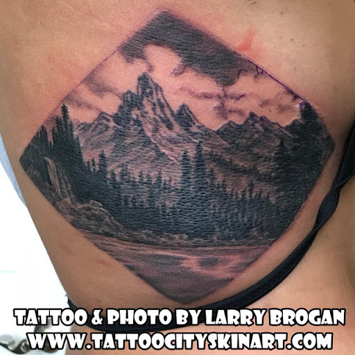 Explore patchwork ideas tattoos, creative tattoo ideas in Lockport, available at Tattoo City by Larry Brogan