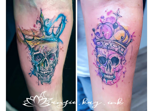 Explore march birth flower tattoo ideas, creative tattoo ideas in Casper, available at Luna & Lotus Amethyst Ink Angie Kay