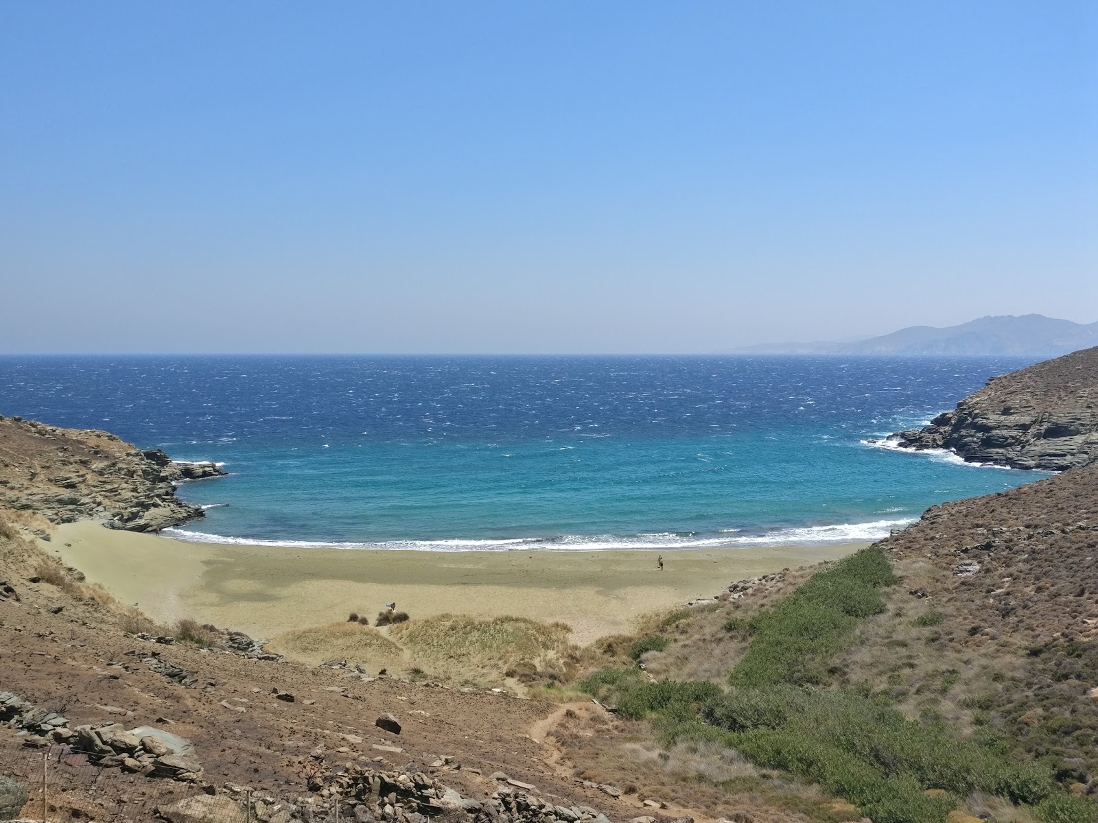 Foto de Pachia Ammos com areia brilhante superfície