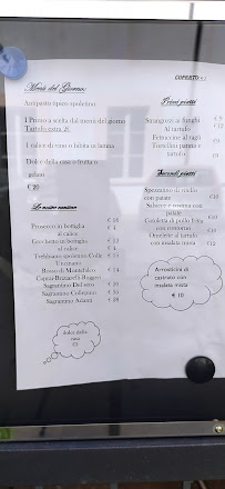 Restaurant Ristorante La Barcaccia à Spoleto (le menu)