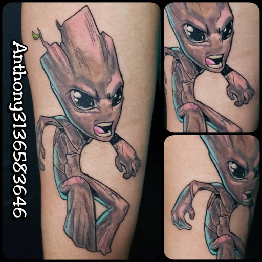 Explore tattoo ideas leg, creative tattoo ideas in Warren, available at Dark Horse Tattoo Co. LLC.