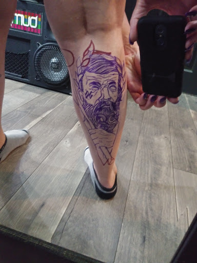 Explore blue collar tattoo ideas, creative tattoo ideas in Virginia Beach, available at World Famous Blue Horseshoe Tattoo and Piercing Independence
